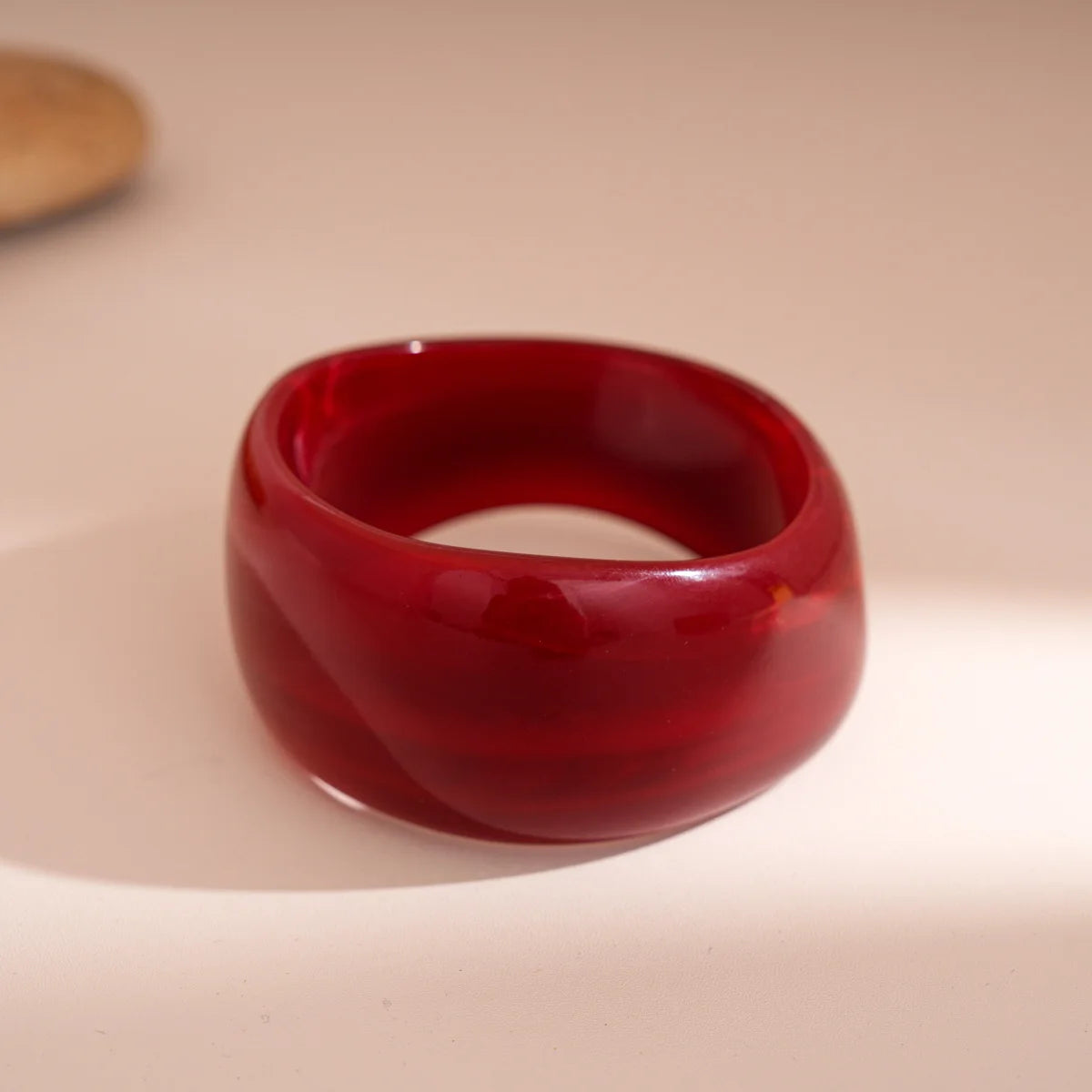 Red Chunky Resin Bangle