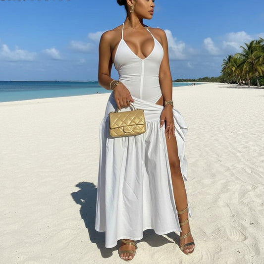 Bodysuit Long Skirt Set