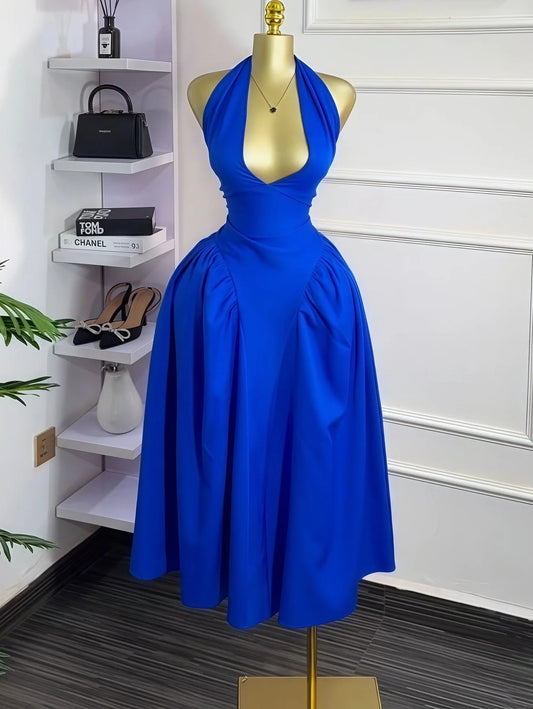 Halter Backless Maxi Dress