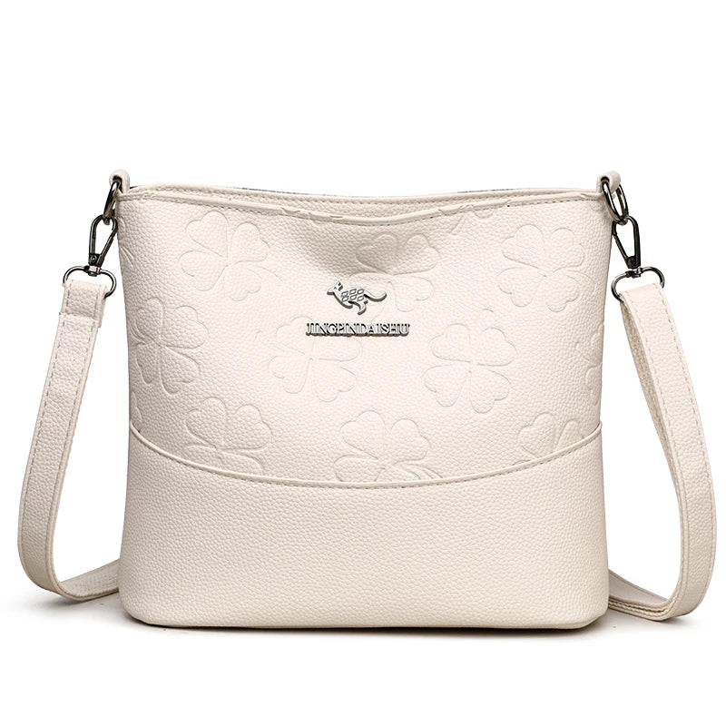 Luxury Check Print Bucket Bag