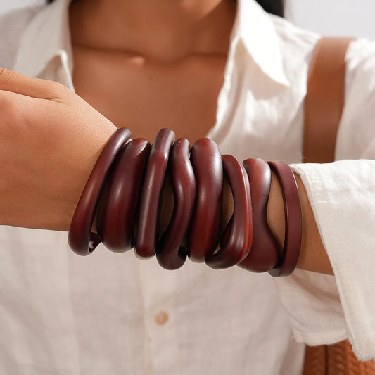 Coffee Acrylic Cuff Bracelet