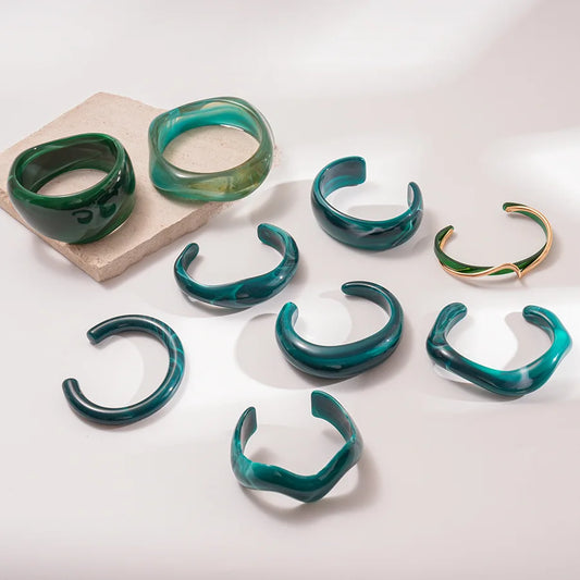 Blue Green Wave Bangle