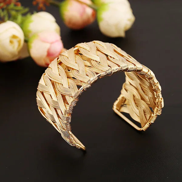 Punk Gold Cuff Bangle