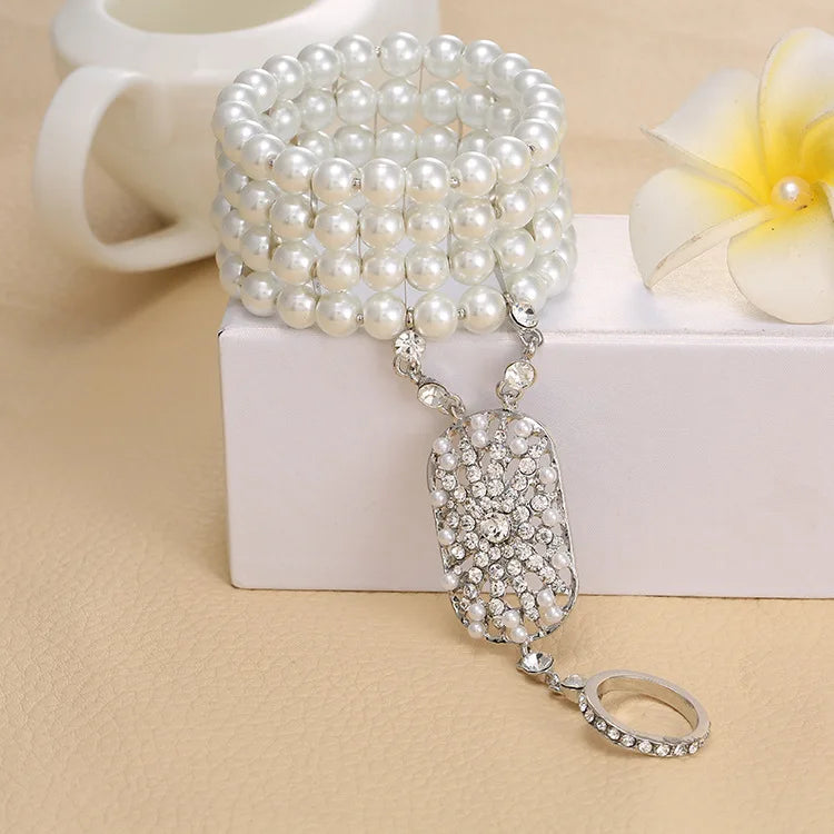 Pearl Bridal Stretch Bracelet