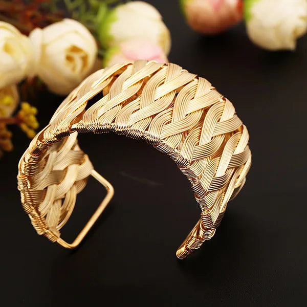 Punk Gold Cuff Bangle