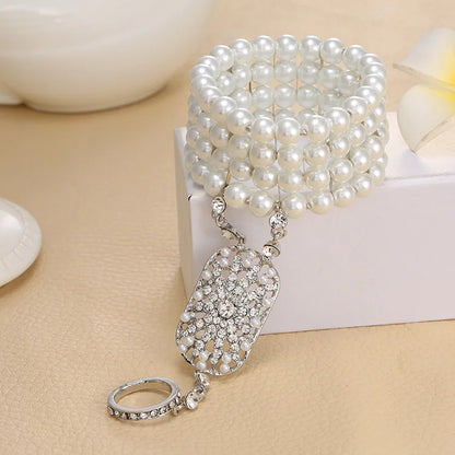Pearl Bridal Stretch Bracelet