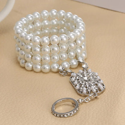 Pearl Bridal Stretch Bracelet