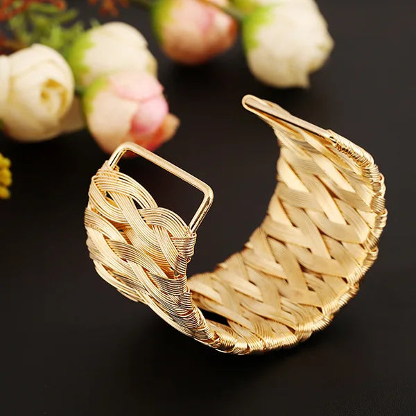 Punk Gold Cuff Bangle