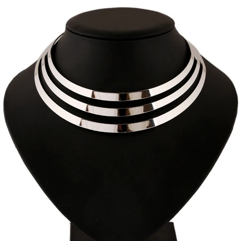 Multilayer Gold Statement Necklace