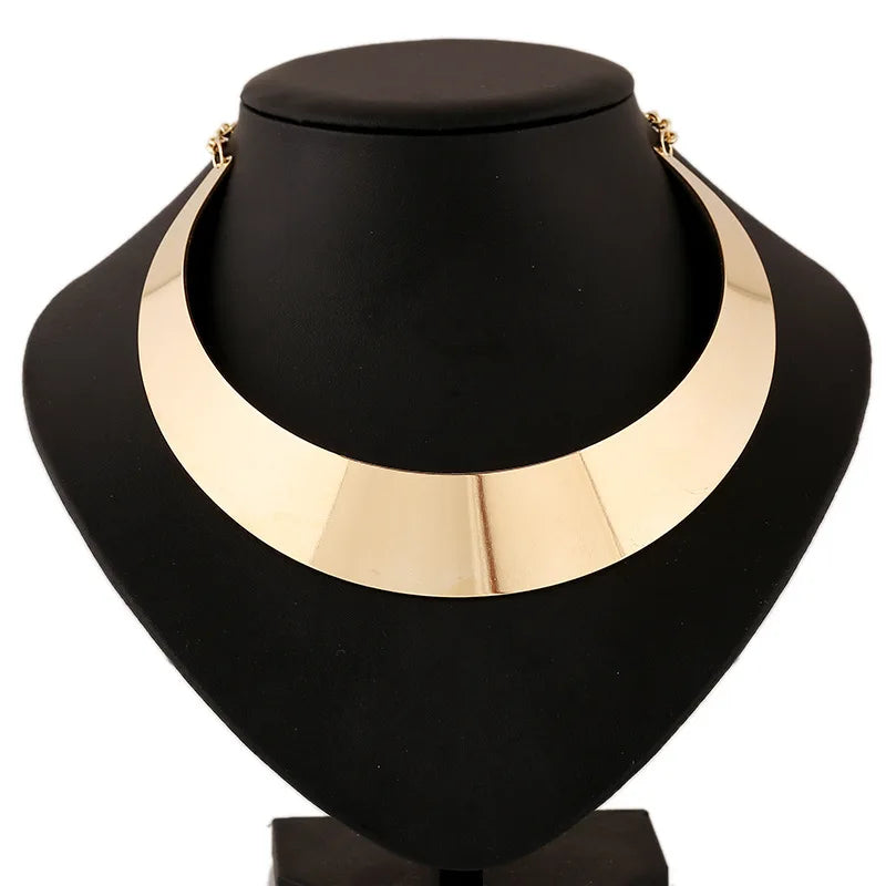Gold Chunky Choker Necklace