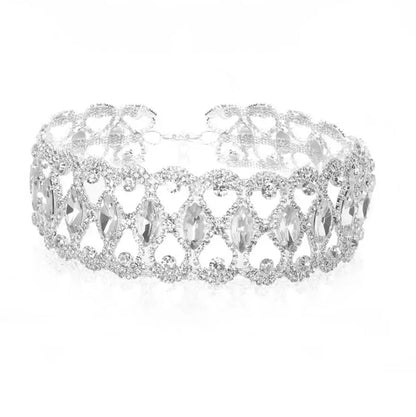 Rhinestone Chunky Choker Necklace