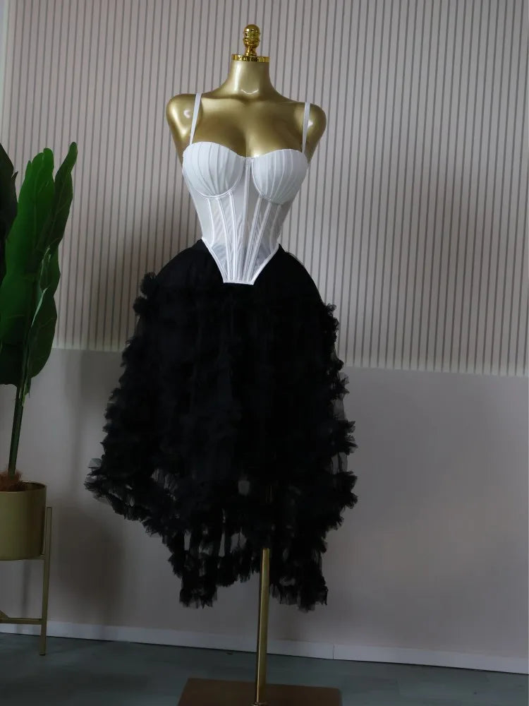 Crop Top Skirt Set Elegant