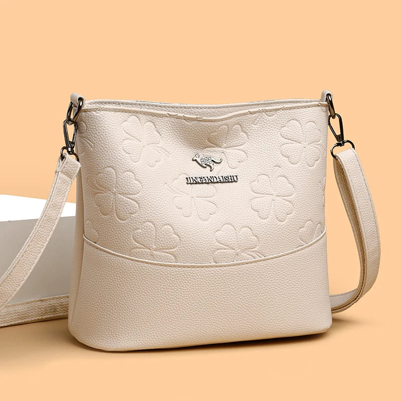 Luxury Check Print Bucket Bag
