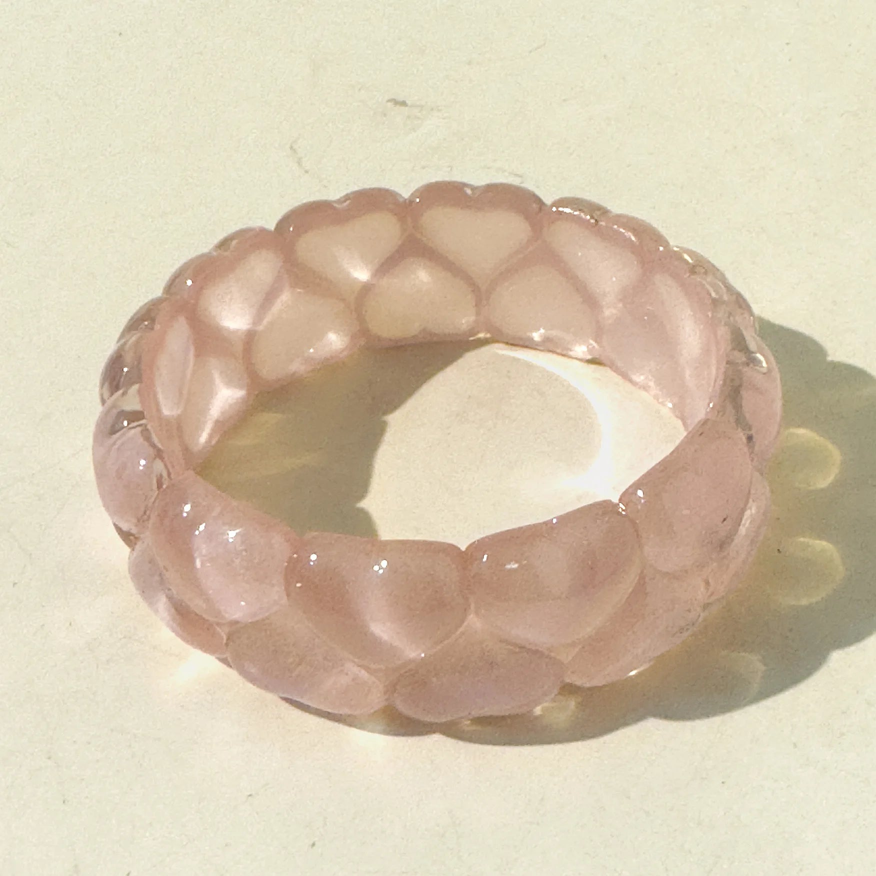 Pink Twisted Resin Bangle