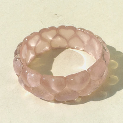 Pink Twisted Resin Bangle