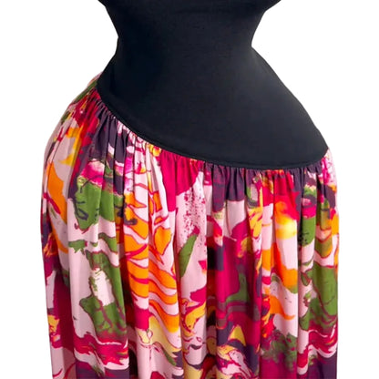 Printed Patchwork Maxi Dress