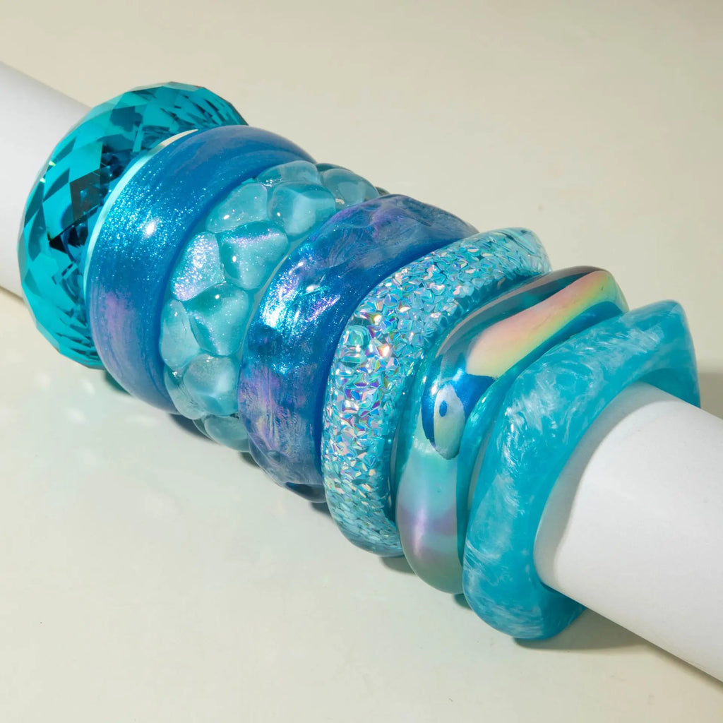 Blue Vintage Charm Bangle