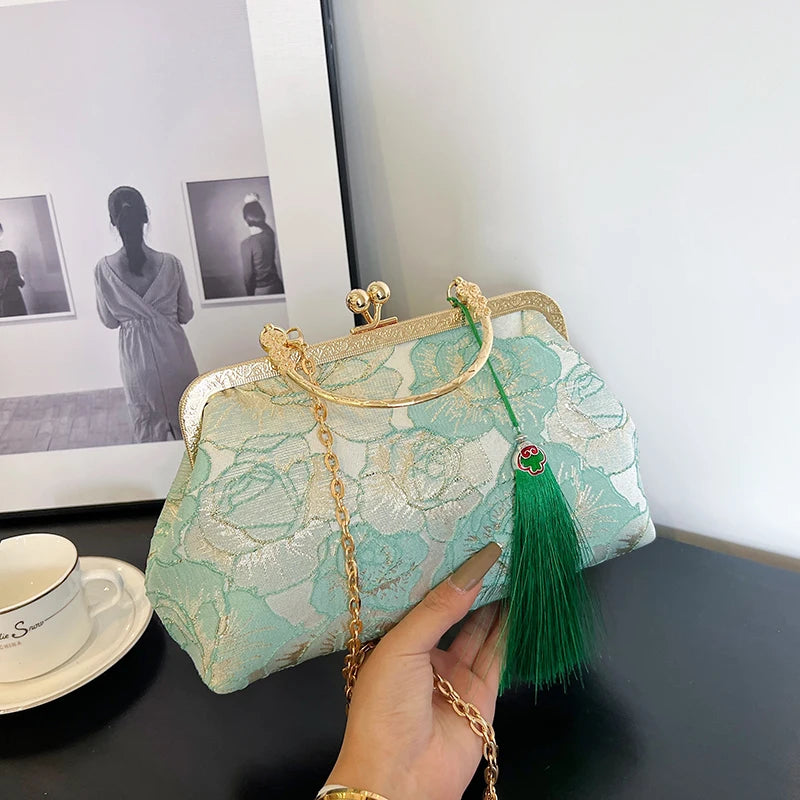 Vintage Embroidered Tote Bag