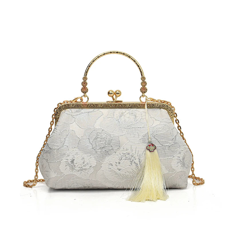 Vintage Embroidered Tote Bag