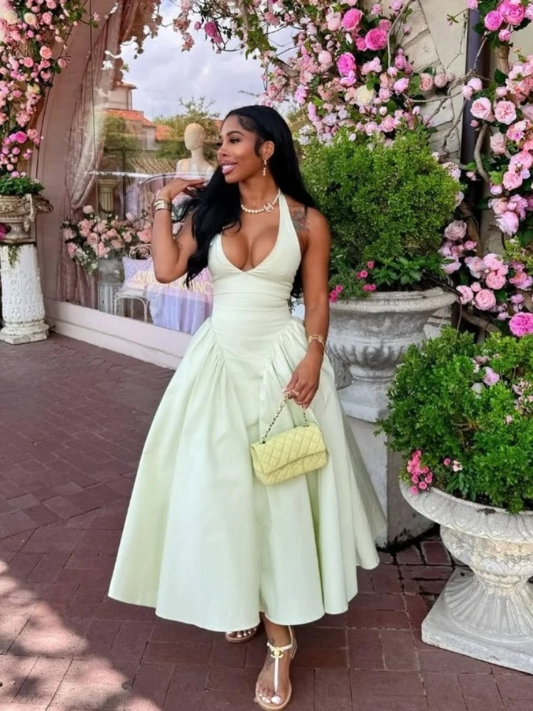 Halter Backless Maxi Dress