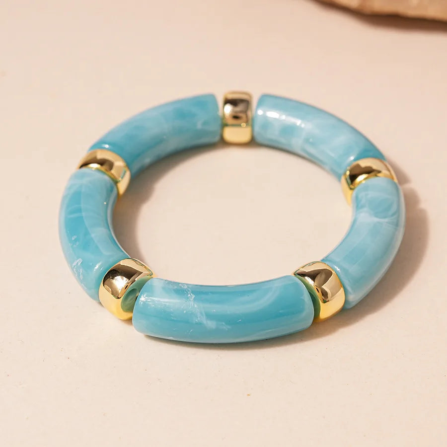 Turquoise Resin Wide Bangle