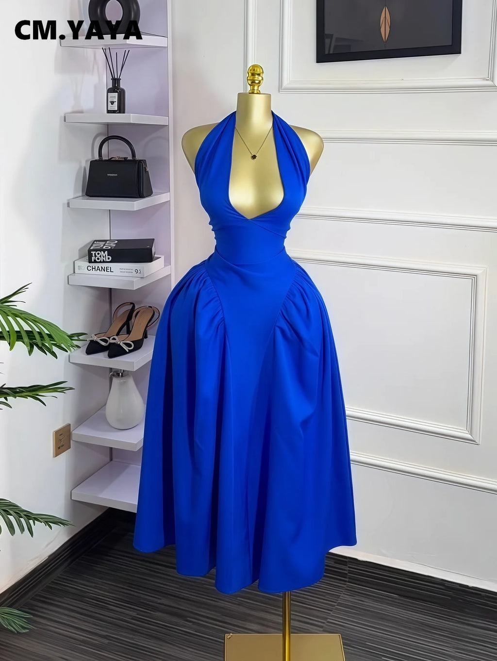 Halter Backless Maxi Dress