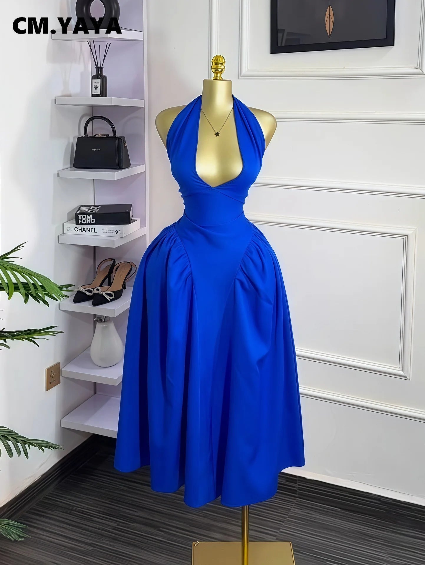 Halter Backless Maxi Dress