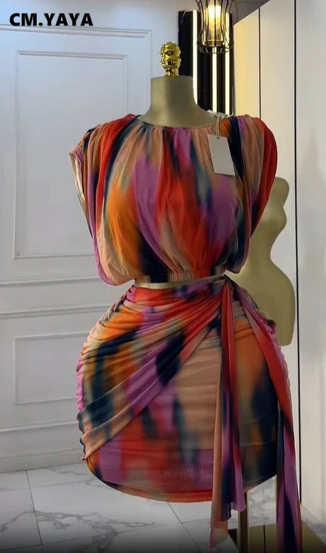Tie Dye Skirt Set