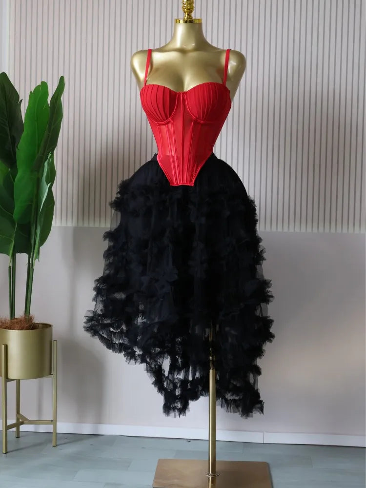 Crop Top Skirt Set Elegant
