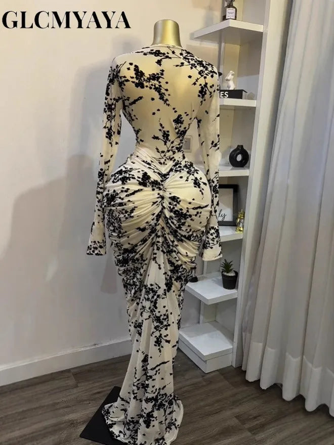 Mesh Bodycon Maxi Dress