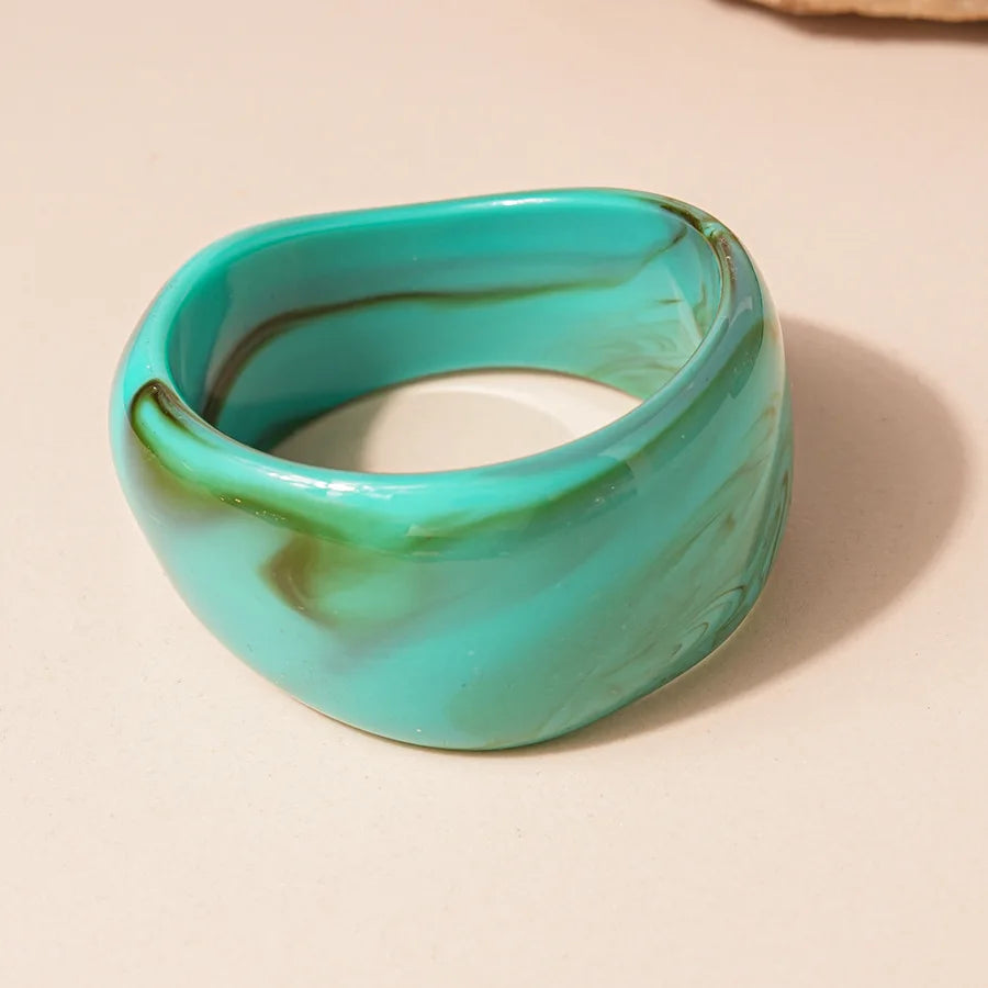 Turquoise Resin Wide Bangle