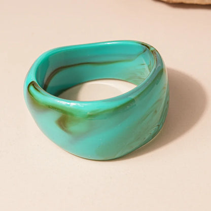 Turquoise Resin Wide Bangle
