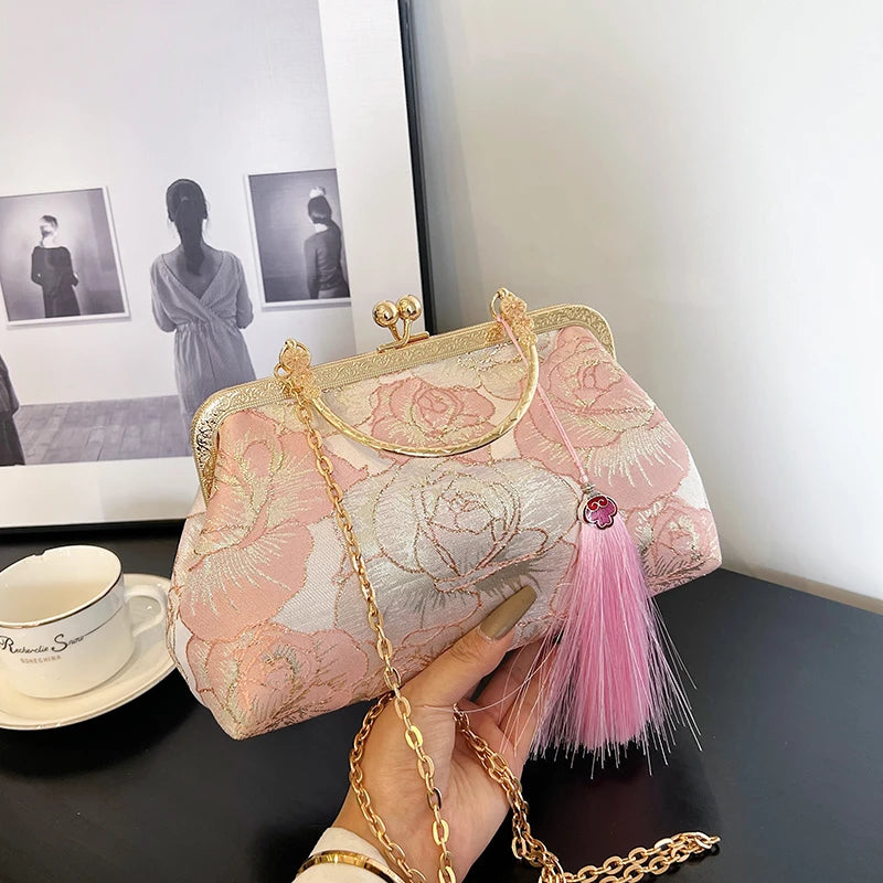 Vintage Embroidered Tote Bag