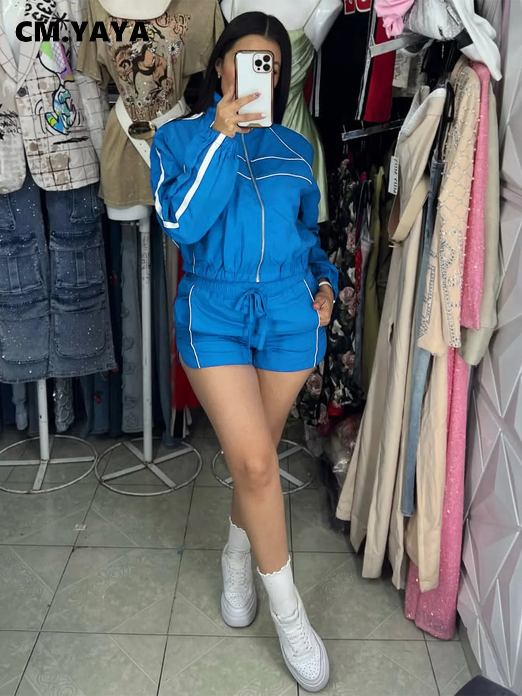 Jacket Shorts Two Piece Set