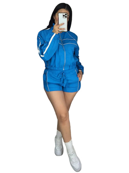 Jacket Shorts Two Piece Set