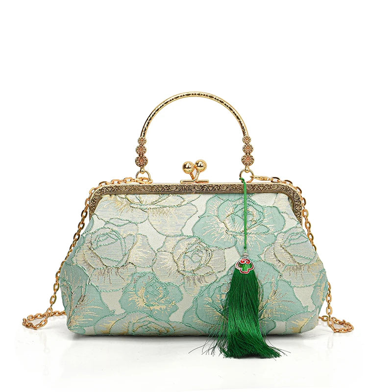 Vintage Embroidered Tote Bag