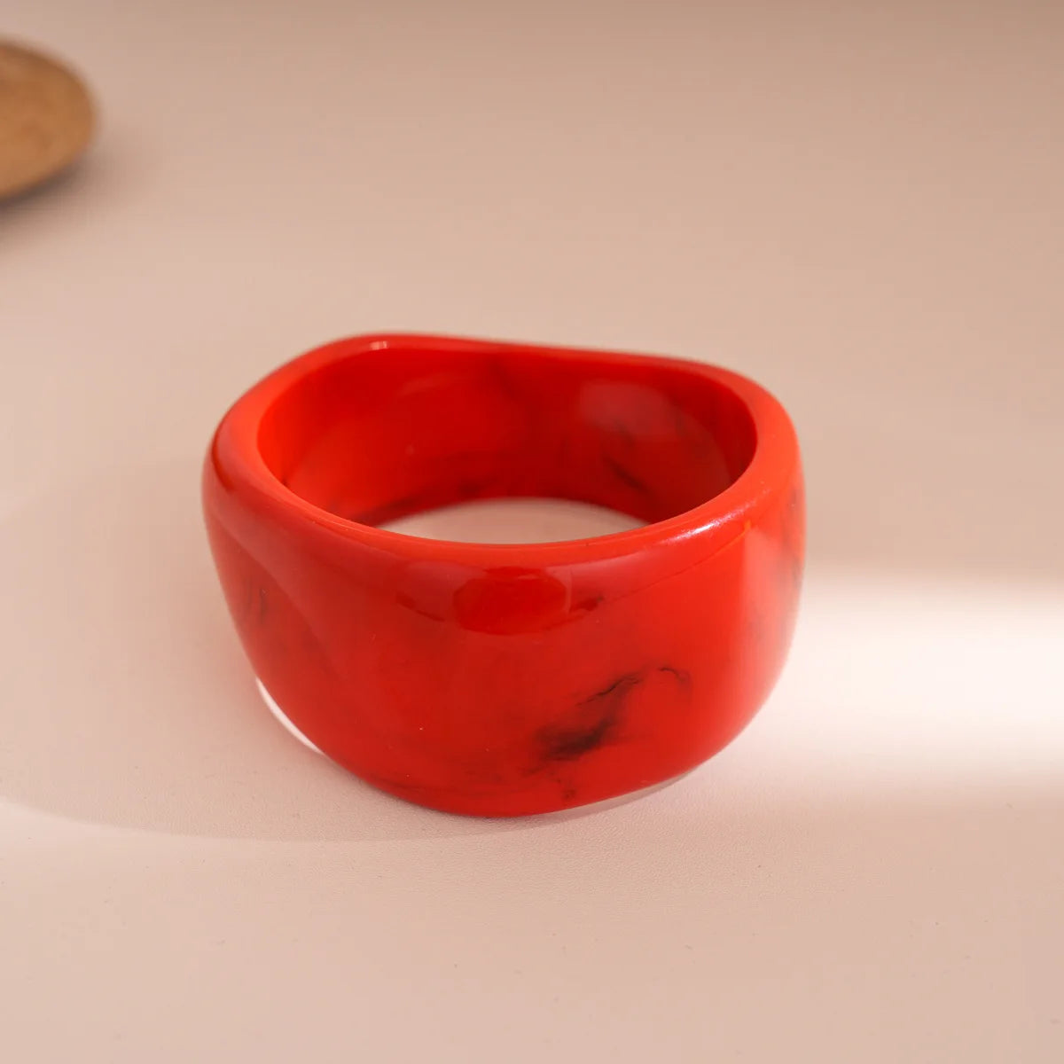 Red Chunky Resin Bangle
