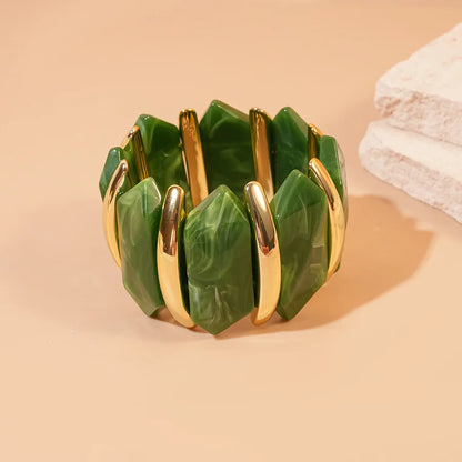 Geometric Rhombus Acrylic Bangle
