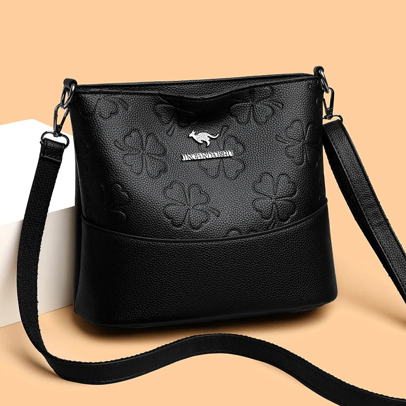 Luxury Check Print Bucket Bag