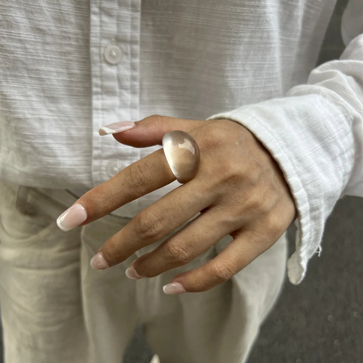 Korean Acrylic Statement Ring