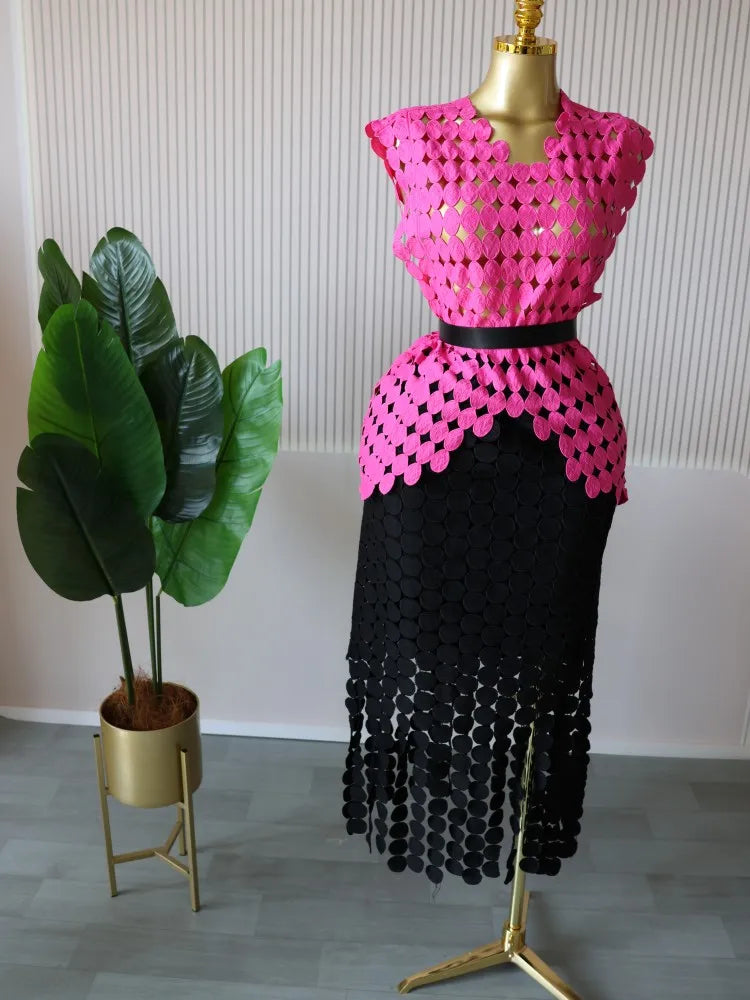 Crop Top Skirt Set