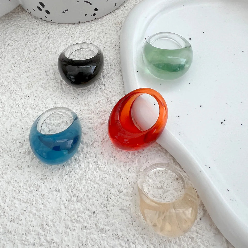 Korean Acrylic Statement Ring