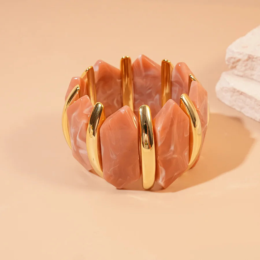 Geometric Rhombus Acrylic Bangle