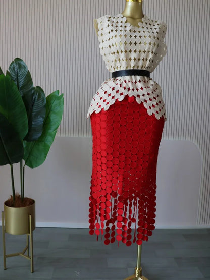 Crop Top Skirt Set
