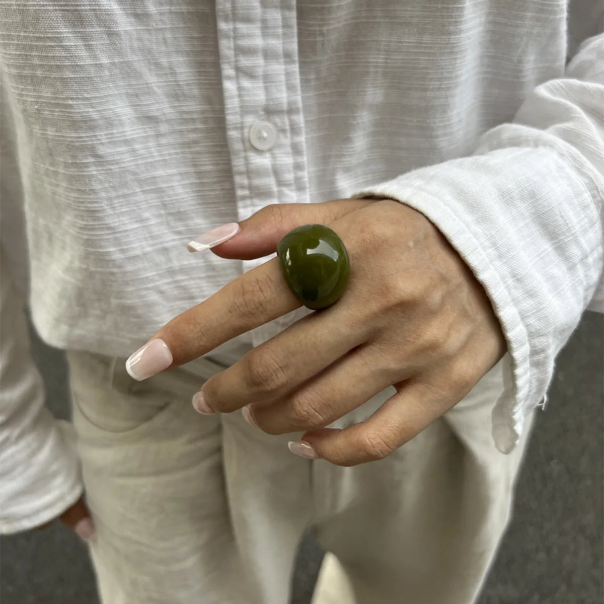 Korean Acrylic Statement Ring