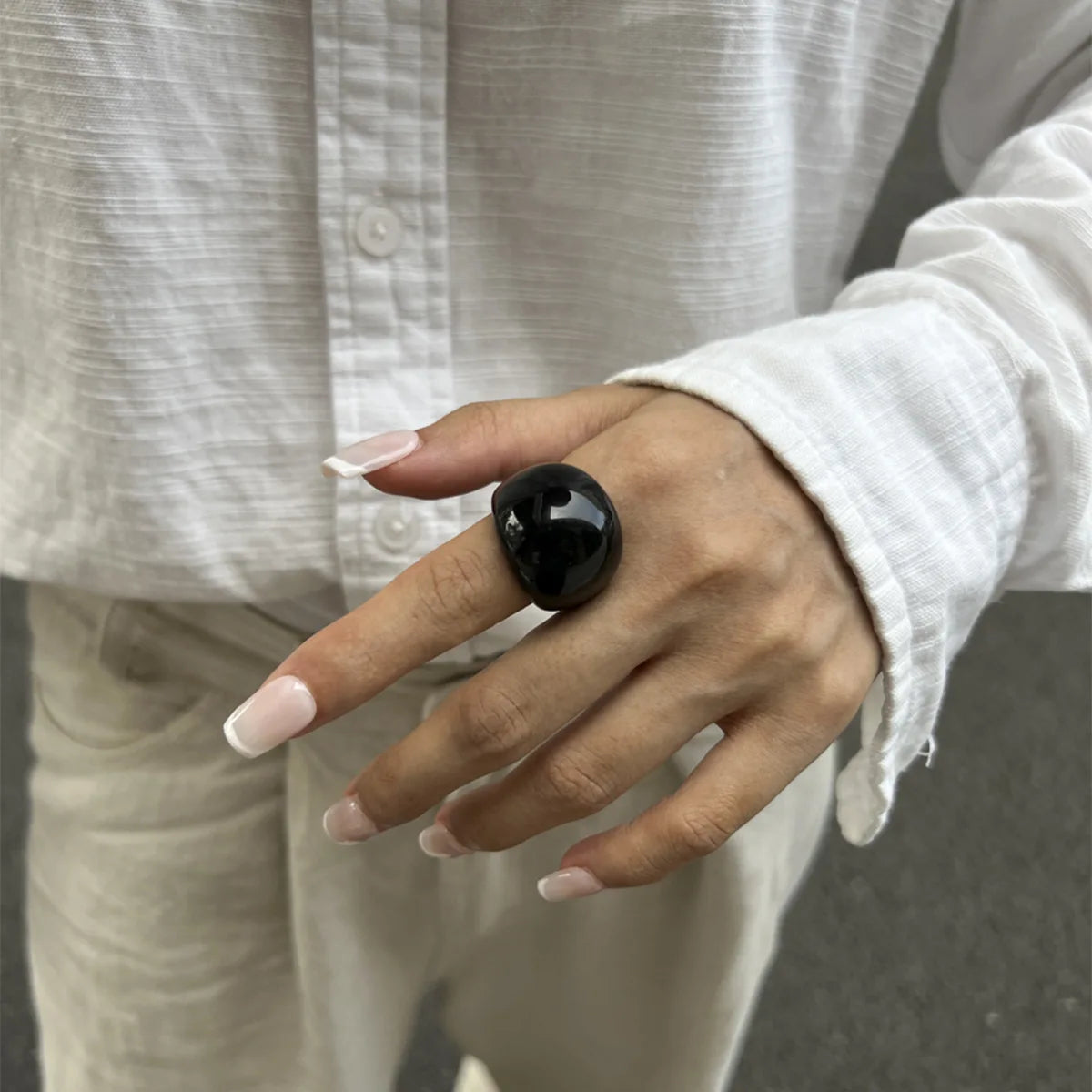 Korean Acrylic Statement Ring