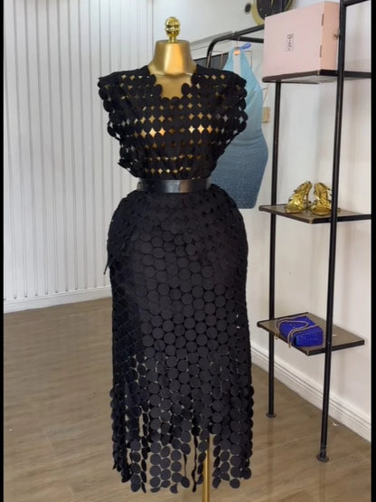 Crop Top Skirt Set