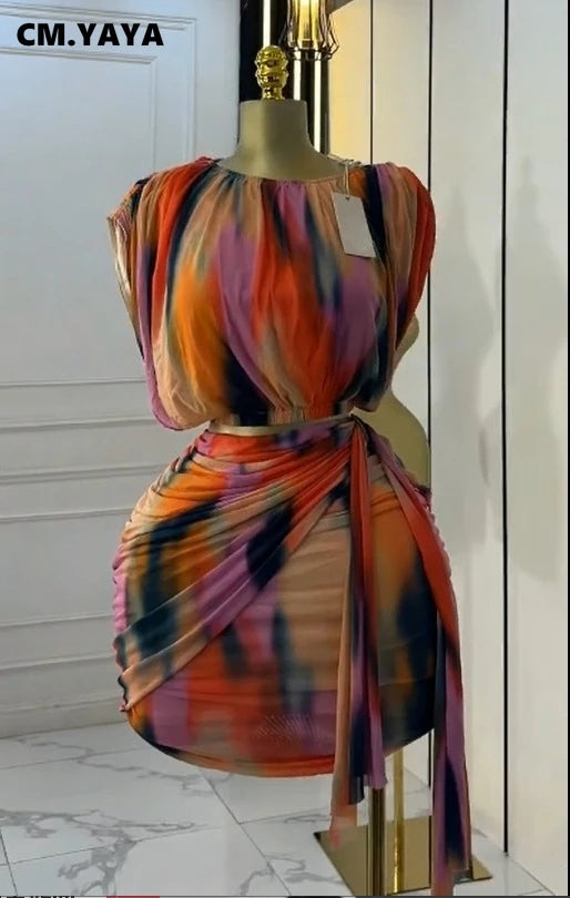 Tie Dye Skirt Set