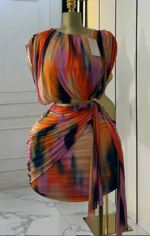 Tie Dye Skirt Set