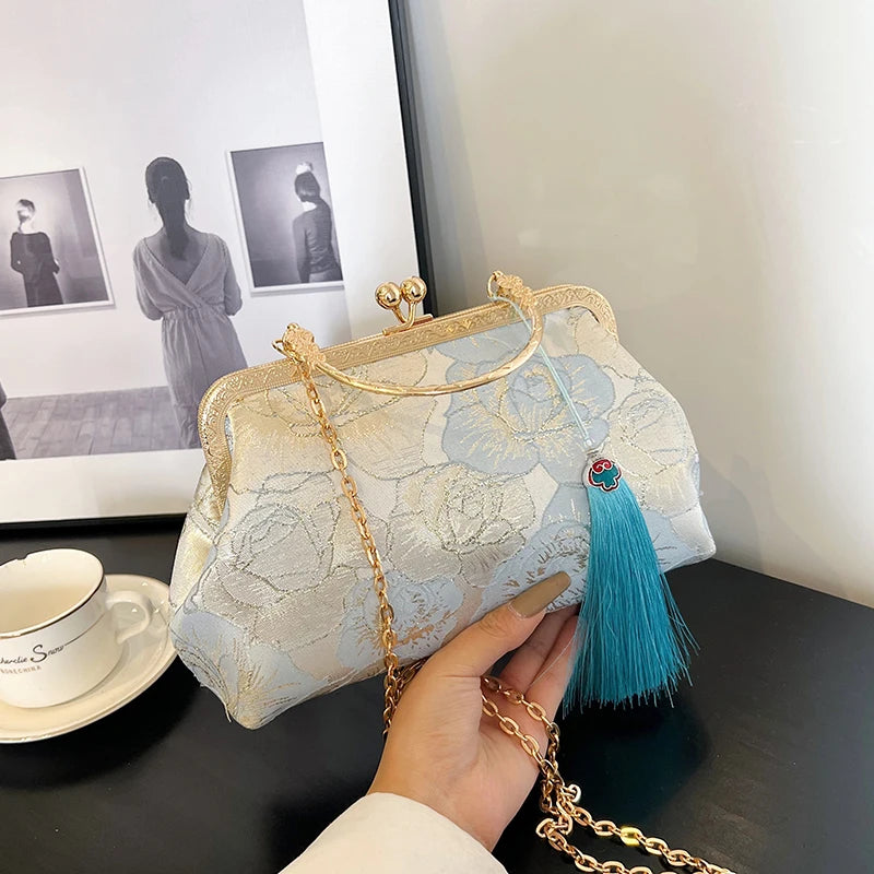 Vintage Embroidered Tote Bag